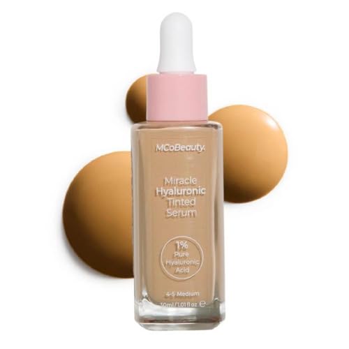MCoBeauty Miracle Hyaluronic Tinted Serum 4-5 Medium — Hydrating Foundation & Skincare