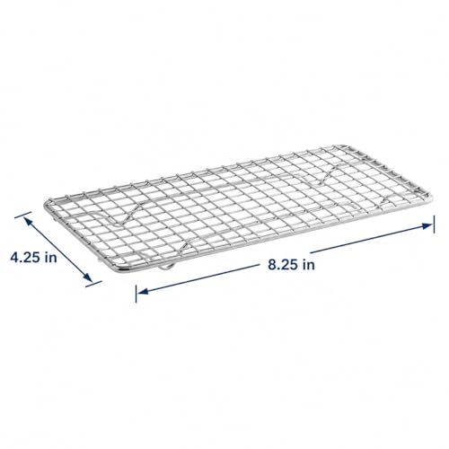 OCS Parts Stainless Steel Pan Grate - 4-1/4" x 8-1/4" for Cooking and Draining