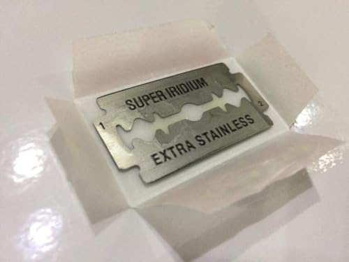 Wizamet Super Iridium Double Edge Razor Blades Pack of 100 | 50 Count-2