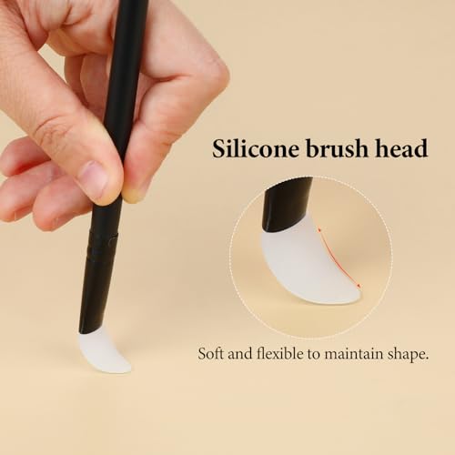 3 Pcs Silicone Makeup Applicator Brushes for Eyeshadow & Lip Mask