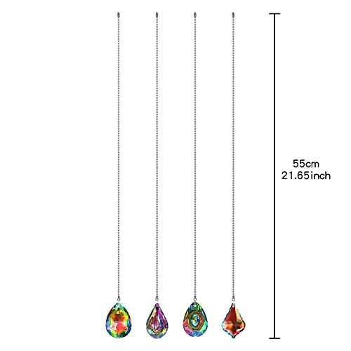 Crystal Pull Chain Extension for Ceiling Fans - 4 Pieces