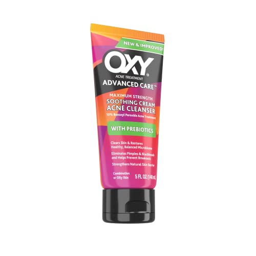 Oxy Maximum Strength Acne Face Wash - 10% Benzoyl Peroxide (Pack of 2)