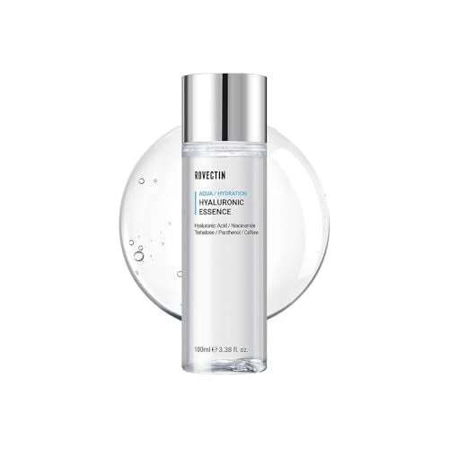 ROVECTIN Aqua Hyaluronic Essence 3.38 fl oz - Hydrating Toner & Serum with 7-Layer Hyaluronic Acid & Niacinamide