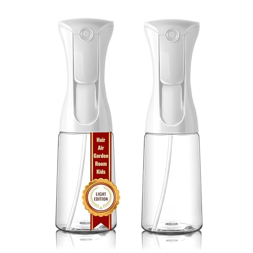 Mistifi 200ml Clear Refillable Water Spray Bottle Set for Plants, Beauty & Cleaning
