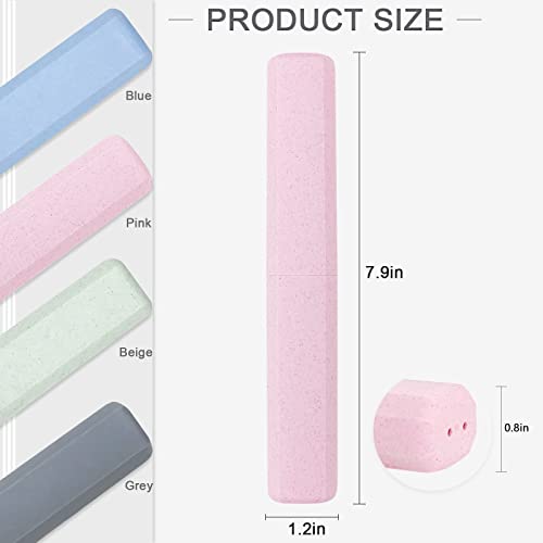 Mulbozy Portable Travel Toothbrush Case - 4 Eco-Friendly Covers