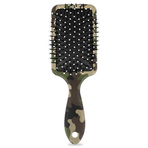 LOMBARDIDEN Camo Detangling Hair Brush for Kids & Adults, Wet & Dry Hair