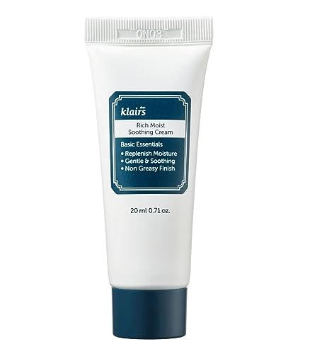 Dear Klairs Rich Moist Soothing Cream 20ml - Hydrating Barrier for Sensitive Skin