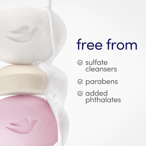 Dove Pink Rosa Beauty Bar Soap, Moisturizing Cleanser, 6 Bars (3.75 oz)