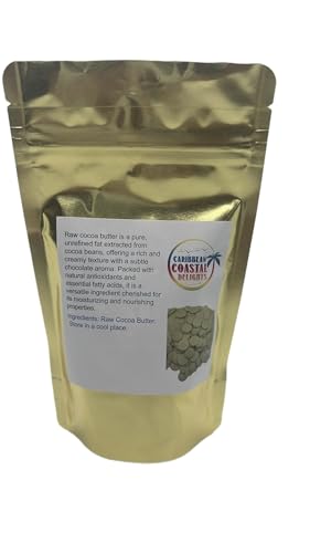 100% Pure Unrefined Cocoa Butter - 4 Ounces for Skin & Hair