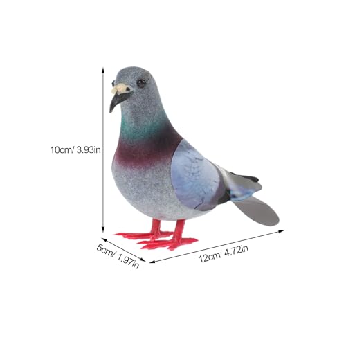 Realistic Foam Pigeon Figurines - 2-Piece Set for Garden Decor