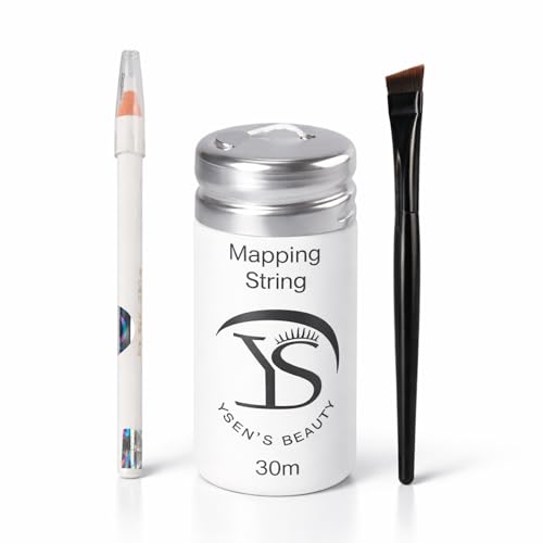 Professional Brow Mapping String Kit – 30m Pre-Inked String & Tools