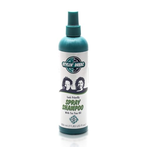 Stylin Dredz Dreadlock Spray Shampoo - Residue-Free with Tea Tree Oil - 11.83 Fl Oz / 350 ml - Single
