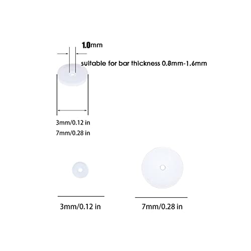 Bloomfall 120-Piece Clear Silicone Piercing Discs for Bump Treatment