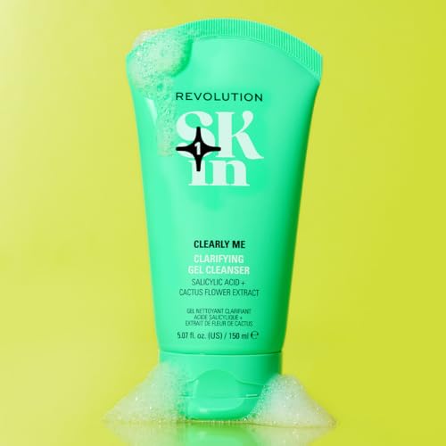 Revolution Skin Clearly Me 2% Salicylic Acid Cleansing Gel - Hydrating Face Wash for Oily Skin, 5.07 Fl Oz (Pack of 2)
