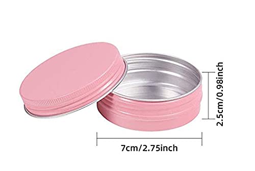 Healthcom 12 Pack 2 Oz Pink Aluminum Travel Storage Tins