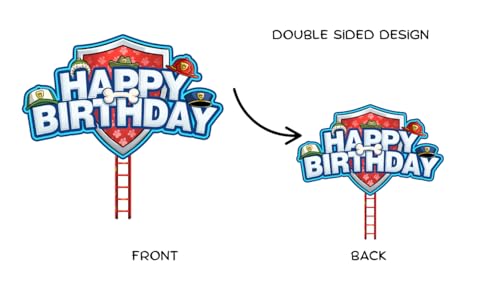 Puppy Patrol Birthday Cake Topper for Kids' Parties