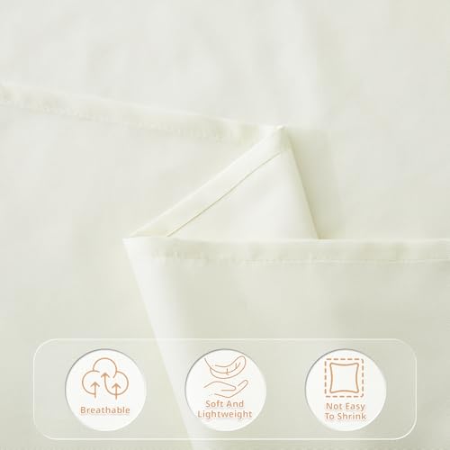 Yvrcen 3-Piece Ivory Toddler Sheet Set - Soft Microfiber Bedding