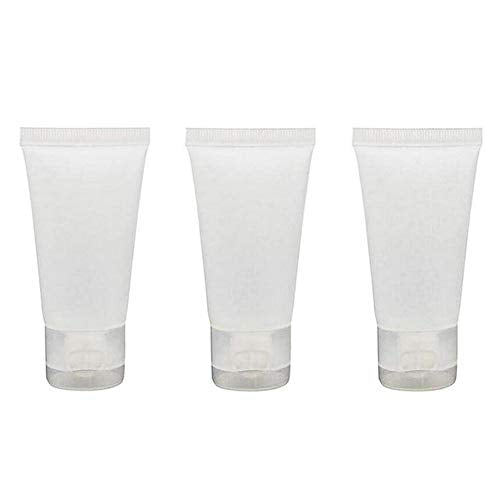 Travel Clear Plastic Squeeze Bottles 30ml with Flip Cap & Filling Tool - Leakproof TSA Compliant Toiletry Containers (24 Pack)