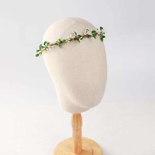 Handmade White Flower Crown Headband for Bridal Wedding & Photography