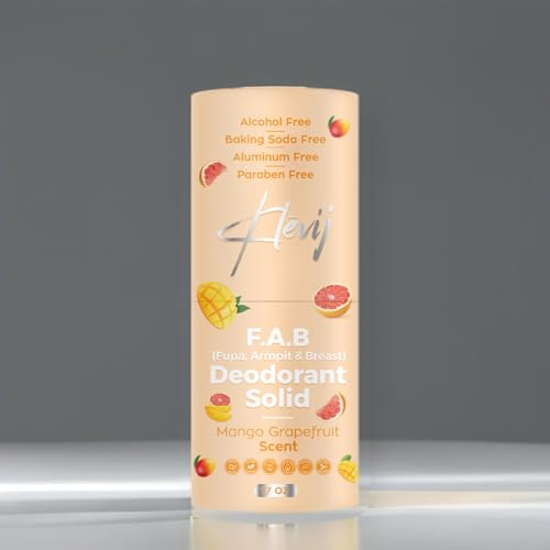 Klevij All Natural FAB Deodorant Mango Grapefruit | Aluminum-Free, 1.7 oz
