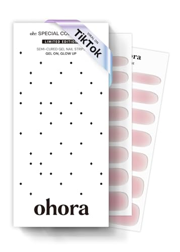 ohora N Clean Girl Semi Cured Gel Nail Strips - Pink Jelly, Salon-Quality