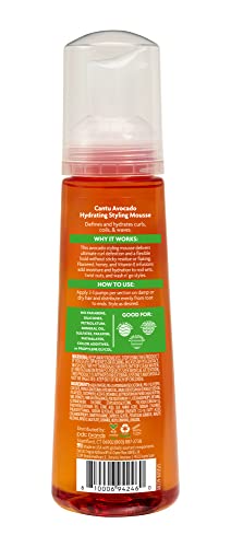 Cantu Avocado Hydrating Mousse - 8.4 fl oz for Crunch-Free Curls