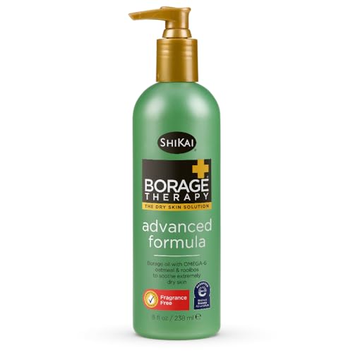 ShiKai Borage Therapy Fragrance-Free Body Moisturizer 8oz - Hydrating Lotion for Dry Skin