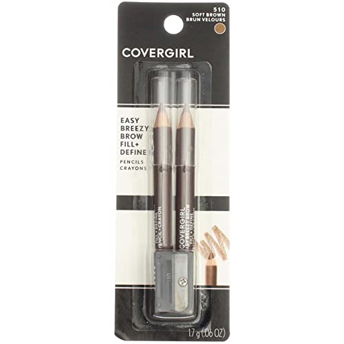CoverGirl Brow & Eye Makers Soft Brown 510 Eyebrow & Eyeliner Pencils 4 Pack