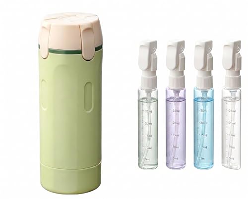 ONCIDO Green 4-in-1 Travel Dispenser Bottles, Leak-Proof Refillable Toiletry Set