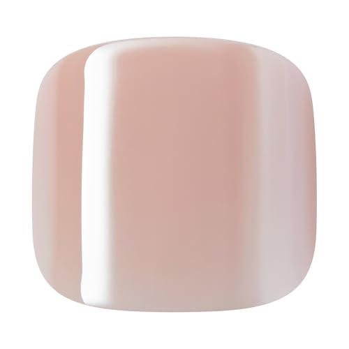 Kiss Core Press On Toenails - Toe-tally Glam, Short Pink Squoval