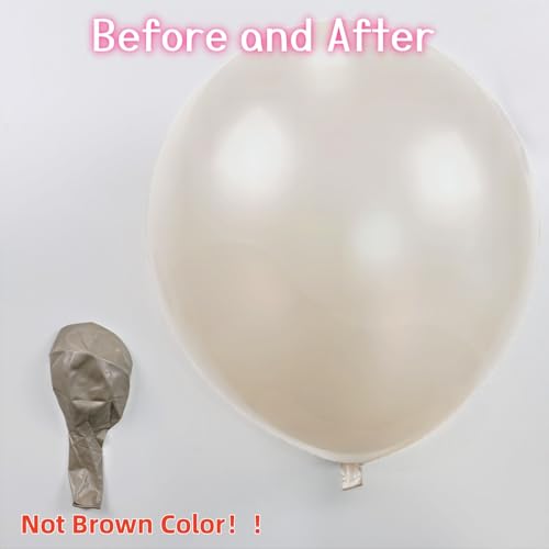 18-Inch Pearl White Sand Balloons - 12 PCS Extra Large Latex for Weddings & Parties