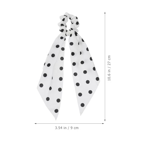 LEORX Polka Dot Hair Tie Set - 3 Pack Long Ribbon Ponytail Holders