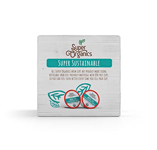 Super Organics Awake Black Tea Pods - Organic Chai Tea K-Cups with Probiotics, 10ct