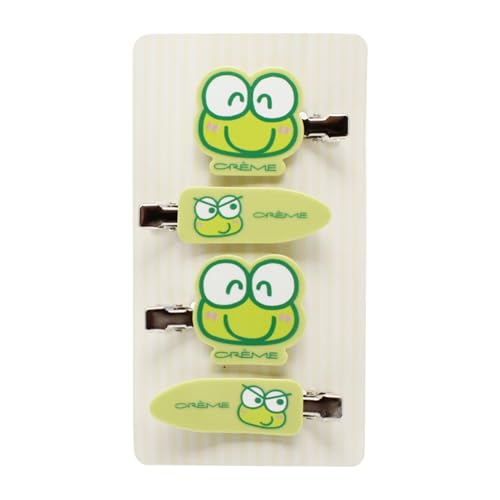 The Crème Shop Keroppi Creaseless Hair Clips - Pack of 4