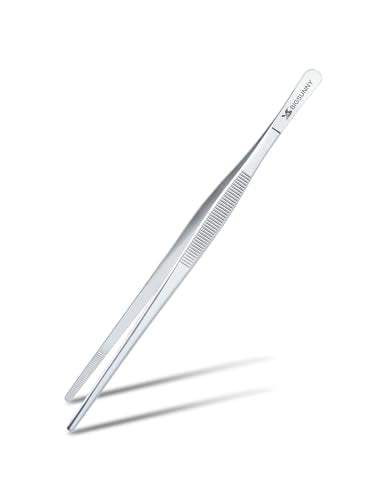 MSY BIGSUNNY 8.5 Inch Stainless Steel Cooking Tweezers Tongs