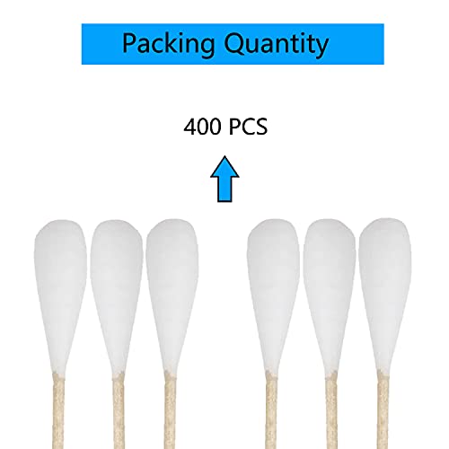 6-Inch Long Cotton Swabs - 400pcs Heavy Duty Large Head Cotton Buds