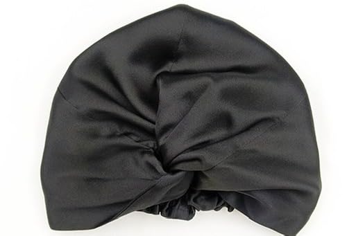 Mulberry Silk Bonnet Sleep Cap - Double Layer Turban for Night Hair Care | Adjustable Band, 9 Colors Available