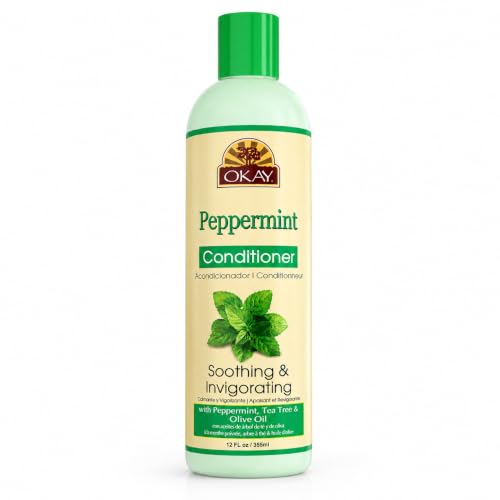 OKAY Peppermint Conditioner, Refreshing & Softening Hair Care - 12 Fl Oz