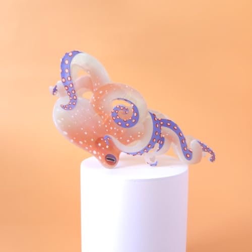 Pink Octopus Hair Clip - Acetate Claw Clip for Women