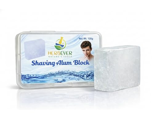 Natural Unscented Aftershave Alum Block for Sensitive Skin - 100g