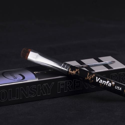 Vanfa Black V16 French Nail Art Brush for Gel & Acrylic, Pack of 1