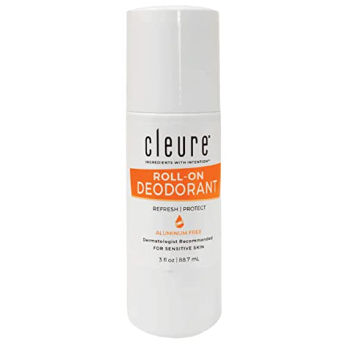 Cleure Aluminum Free Deodorant for Sensitive Skin, 3 oz Roll-On