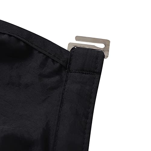 COGANA Extra Large 64x56 Inch Water-Resistant Nylon Barber Cape with Adjustable Hooks, Black - 1 Pack
