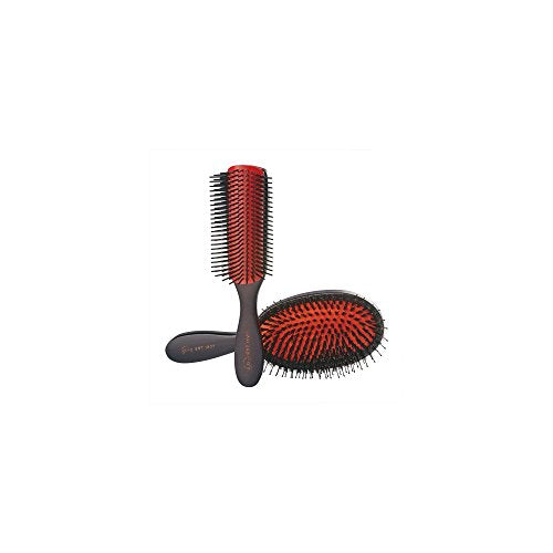 Goody Heritage Rubber Styler Brush - Ebony Wood Handle Volume Hairbrush
