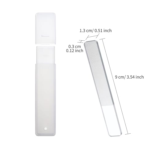 Mudder 4-Pack Glass Nail File Set with Protective Cases