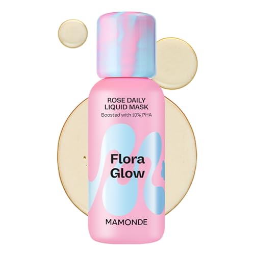 MAMONDE Flora Glow Rose Liquid Face Mask - Hydrating Exfoliating Toner & Primer, 2-in-1 Korean Skincare