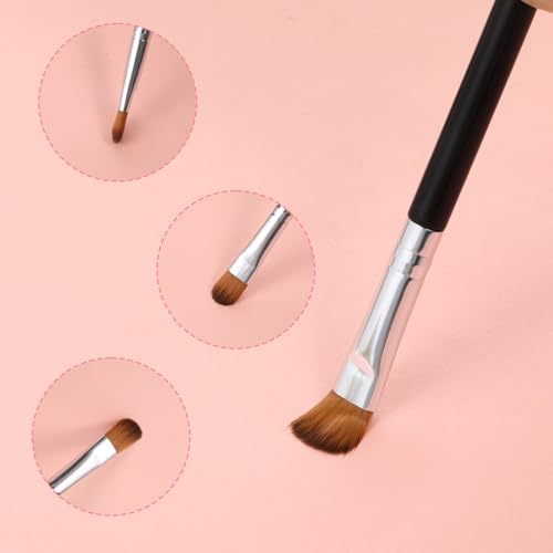 12 Pcs Flat Concealer & Eyeshadow Brush Set - Makeup Tools