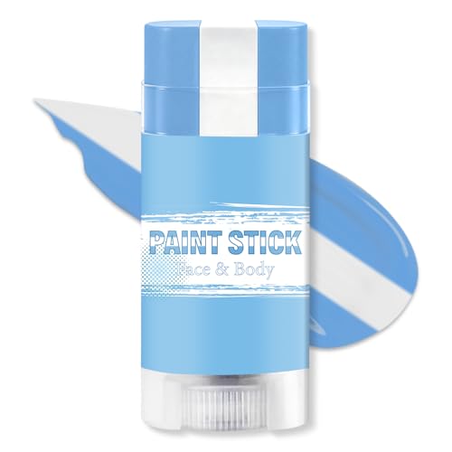 Blue White and Blue Argentina Face Body Paint Stick for 2026 World Cup Fan Soccer Baseball Softball Sports Eye Black Stick Makeup (Argentina)