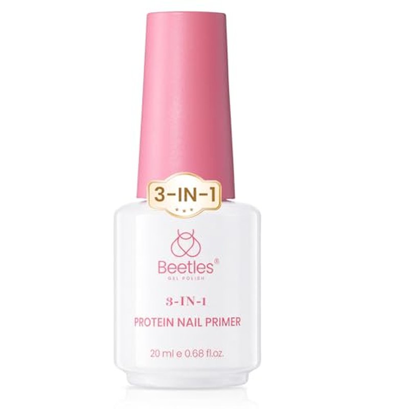 Beetles Protein Nail Dehydrator - HEMA-Free 3-in-1 Primer | 20ml Keratin-Infused Gel Polish Adhesion Enhancer
