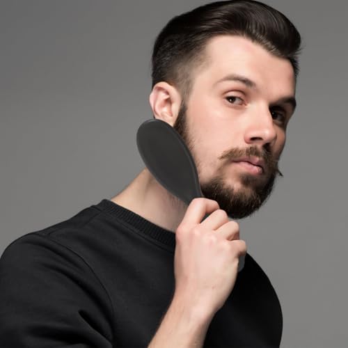 MERRYHAPY 4-Piece Beard Grooming Brush Set with Soft Nylon Bristles